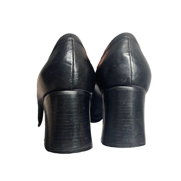 Vintage Y2K Chunky Heel Size 8.5 Maripe Black Leather Made in Brazil - Picture 9 of 13